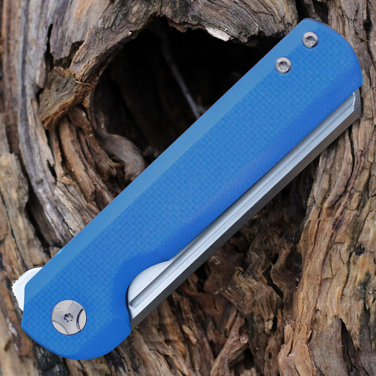 Arcform Slimfoot Folding - Ti / Blue G-10 (3.5" M390 Satin Sheepsfoot) ARC-119 3 Arcform Slimfoot Folding - Ti / Blue G-10 (3.5" M390 Satin Sheepsfoot) ARC-119 - Image 3
