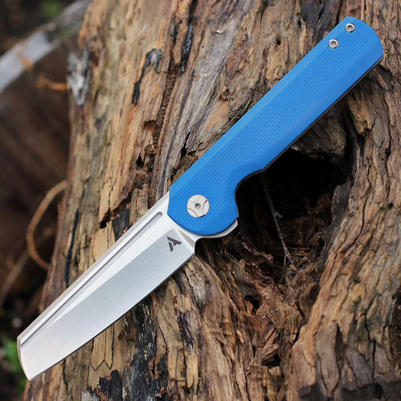 Arcform Slimfoot Folding - Ti / Blue G-10 (3.5" M390 Satin Sheepsfoot) ARC-119 1 Arcform Slimfoot Folding - Ti / Blue G-10 (3.5" M390 Satin Sheepsfoot) ARC-119