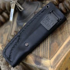 Boker AK1 Fixed Blade 123502, 3" RWL-34 Satin Reverse Tanto Blade, Mustard Burlap Micarta Handle, Black Leather Sheath 8 Boker AK1 Fixed Blade 123502, 3" RWL-34 Satin Reverse Tanto Blade, Mustard Burlap Micarta Handle, Black Leather Sheath -Boker Shop AK1 sheath.1 75281.1646925058