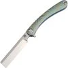 Artisan Cutlery Artisan Orthodox ATZ1817GBU03, 3.75" Satin S35VN Blade, Blue & Gold Titanium Swirl Pattern Handle