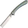 Artisan Cutlery Artisan Orthodox ATZ1817GSBU03, 2.75" Satin S35VN Blade, Blue & Gold Titanium Swirl Pattern Handle