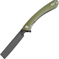Artisan Cutlery Artisan Small Orthodox ATZ1817PSBGNC, 2.75" Black D2 Blade, Smooth Green G10 Handle