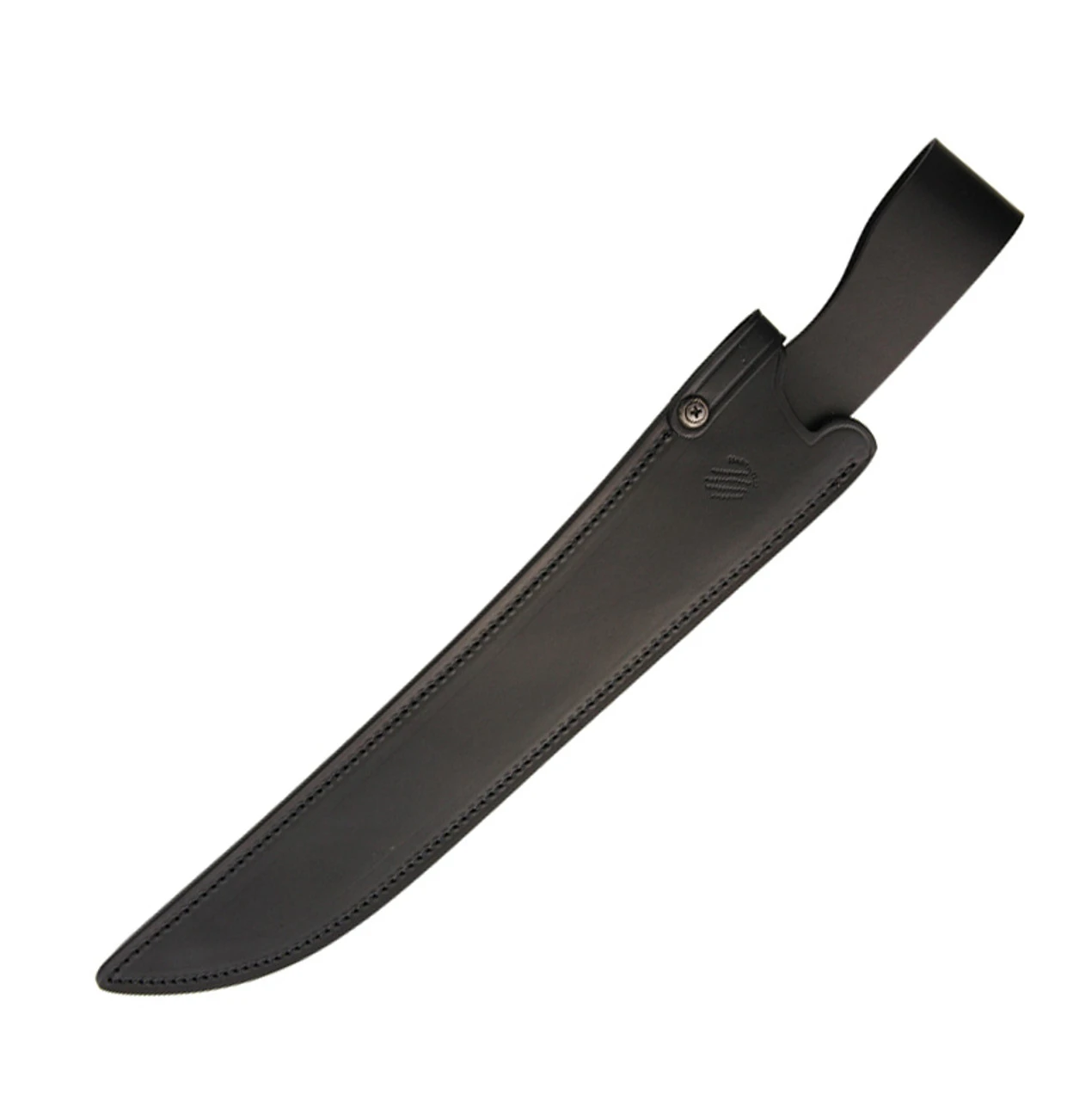 Bastinelli Creations Separateur BAS200, 13" 12C27 Sandvik Steel Black Cerakote Fixed Blade, Black Sculpted G-10 Handles, Black Leather Sheat 2 Bastinelli Creations Separateur BAS200, 13" 12C27 Sandvik Steel Black Cerakote Fixed Blade, Black Sculpted G-10 Handles, Black Leather Sheat - Image 2