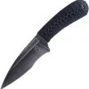 Bastinelli Creations SIN Fixed Blade BAS215W, 3.5" N690Co Black Stonewashed Blade, Black Cord Wrapped Handle, Kydex Sheath