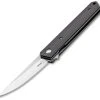 Boker Kwaiken Mini Flipper Carbon BOP01BO256, 3.1" D2 Steel Blade, Black Carbon Fiber Handle