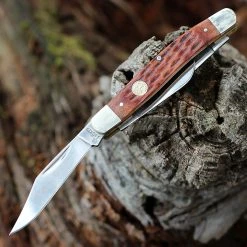 Boker Tree Brand 110726 Stockman, Brown Jigged Bone Handle