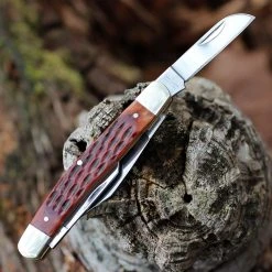 Boker Tree Brand 110726 Stockman, Brown Jigged Bone Handle -Boker Shop BO110726 89713.1646753325