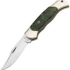 Boker Boy Scout - Green Curly Birch (2.24" N690 Satin) 118118