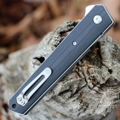 Boker Plus Kwaiken Flipper 01BO286, 3" VG-10 Satin Plain Blade, Black G-10 Handle -Boker Shop BOP01BO286.2 29034.1646750340