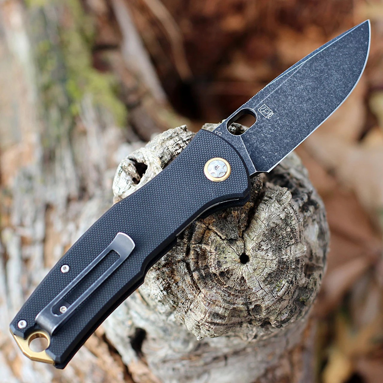 Boker Plus Fieldfolder - Blk G-10 / Brass (3.41" D2 Blk SW) 01BO375 2 Boker Plus Fieldfolder - Blk G-10 / Brass (3.41" D2 Blk SW) 01BO375 - Image 2