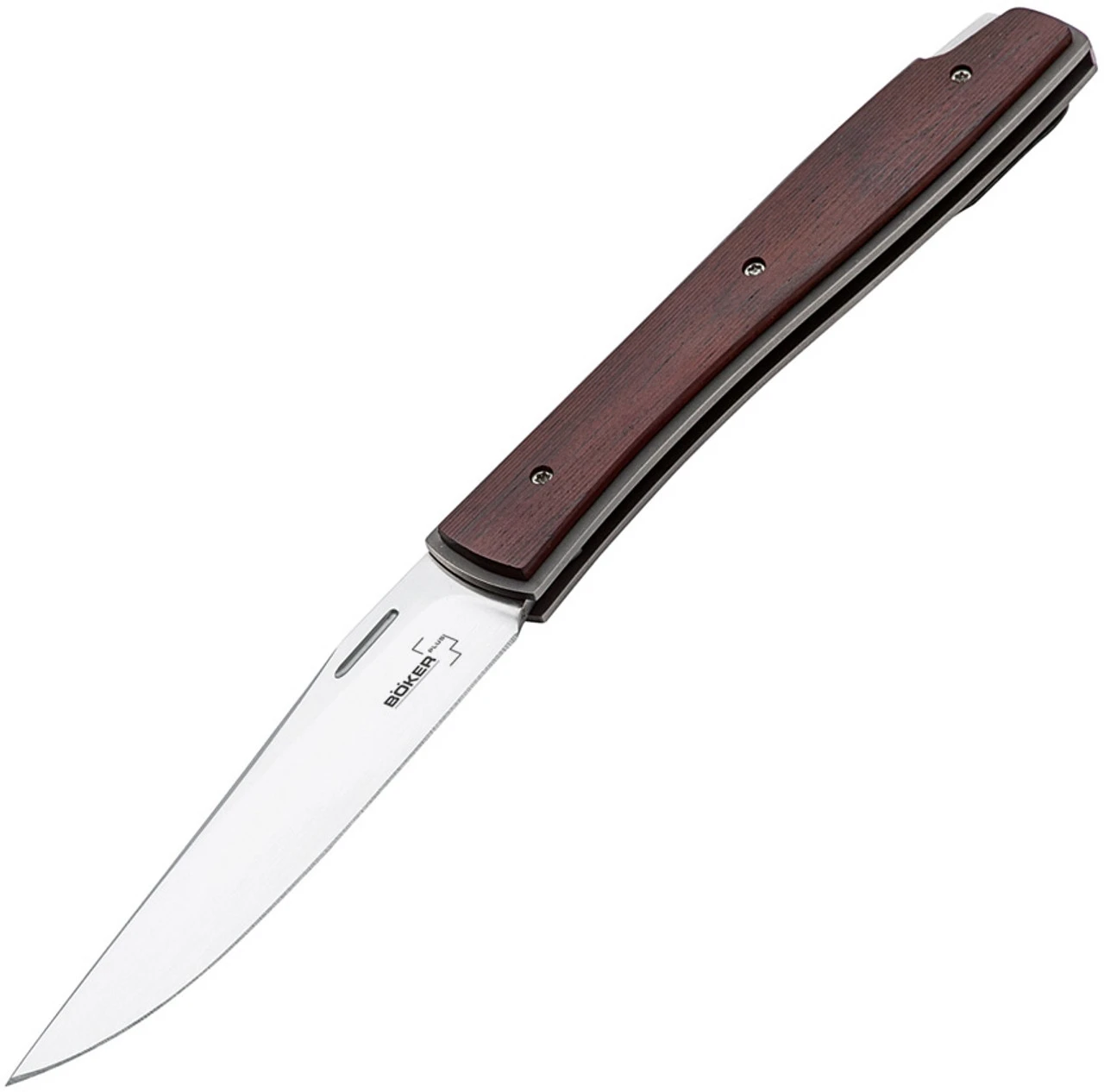 Boker Plus Urban Trapper Backlock 01BO787, 3.46" VG-10 Steel Plain Blade, Cocobolo Wood Handle 1 Boker Plus Urban Trapper Backlock 01BO787, 3.46" VG-10 Steel Plain Blade, Cocobolo Wood Handle