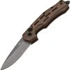 Boker Plus Thunder Storm Button Lock 01BO794N, 2.83" AUS-8 Plain Blade, Coyote Aluminum Handle