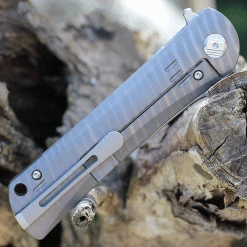 Bestech Knives Kendo Framelock Stripe BTKT1903F, 3.7" S35VN Tanto Blade, Stonewash Titanium Handle -Boker Shop BT1903F.2 49731.1634928892