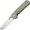Bestech Knives Sledgehammer BG31D, 3" D2 Stonewashed & Satin Tanto Blade, Beige Canvas Micarta Handle