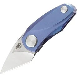 Bestech Tulip Ball Lock 1912B, 1.25" Bohler M390 Kiridashi Blade, Blue Titanium Handle