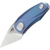 Bestech Tulip Frame Lock 1913B, 1.25" Bohler M390 Kiridashi Blade, BlueTitanium Handle