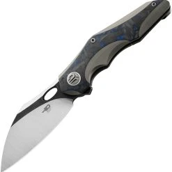 Bestech Nogard Gray Ti / Blue CF (3.4" M390 Two-Tone) BT2105A