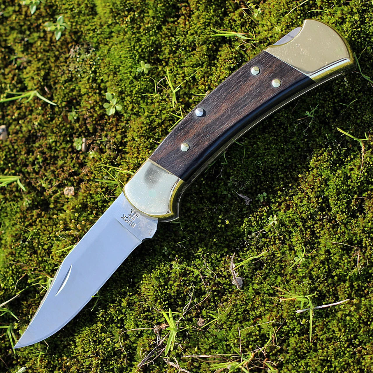 Buck Knives Buck 112 Ranger - Ebony Hardwood W/Blk Leather (3" 420HC Satin) 0112BRS-B 1 Buck Knives Buck 112 Ranger - Ebony Hardwood W/Blk Leather (3" 420HC Satin) 0112BRS-B