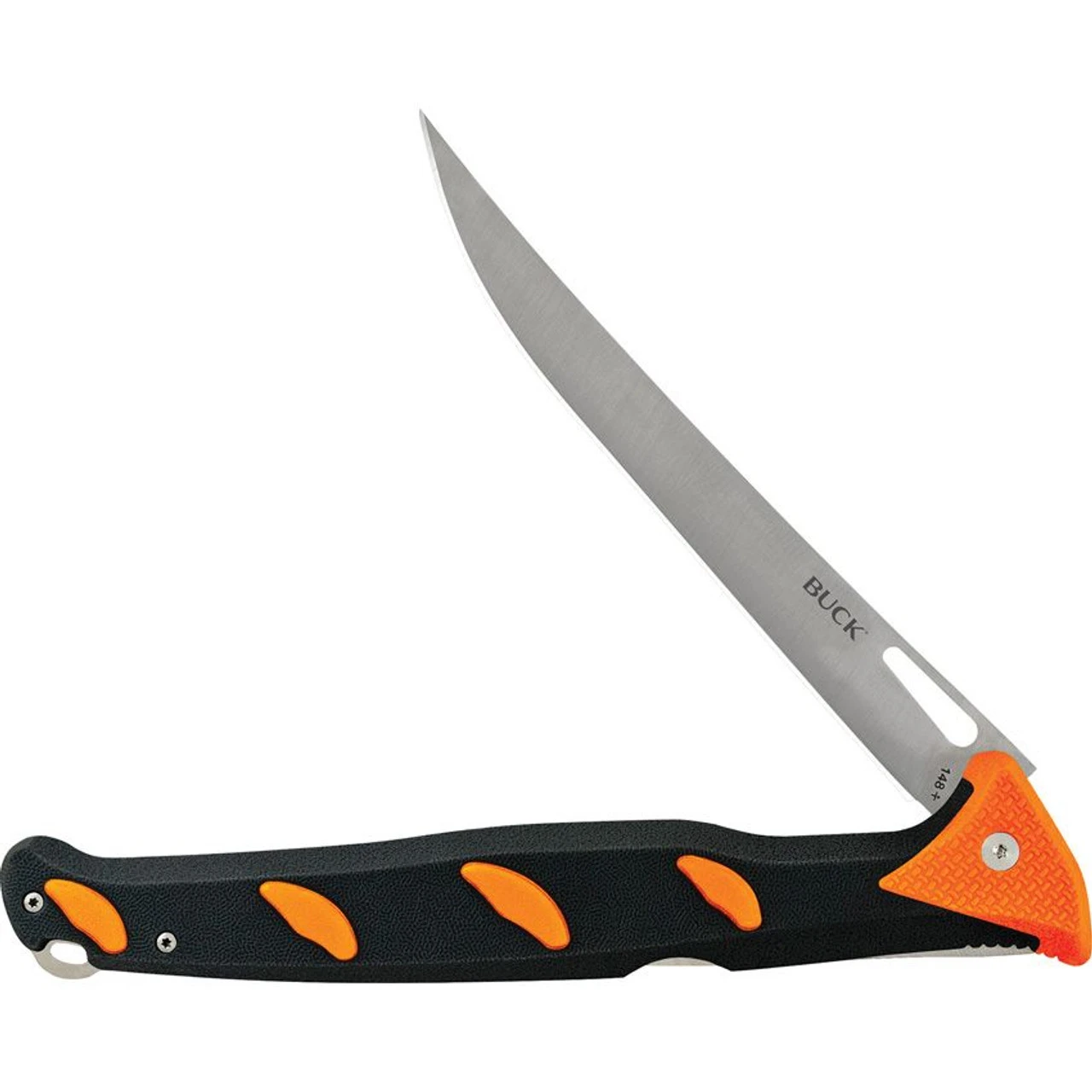 Buck Knives Hookset Freshwater Folding Fillet - Gry/Org Rubber (6" 5Cr15MoV) 148ORS 3 Buck Knives Hookset Freshwater Folding Fillet - Gry/Org Rubber (6" 5Cr15MoV) 148ORS - Image 3