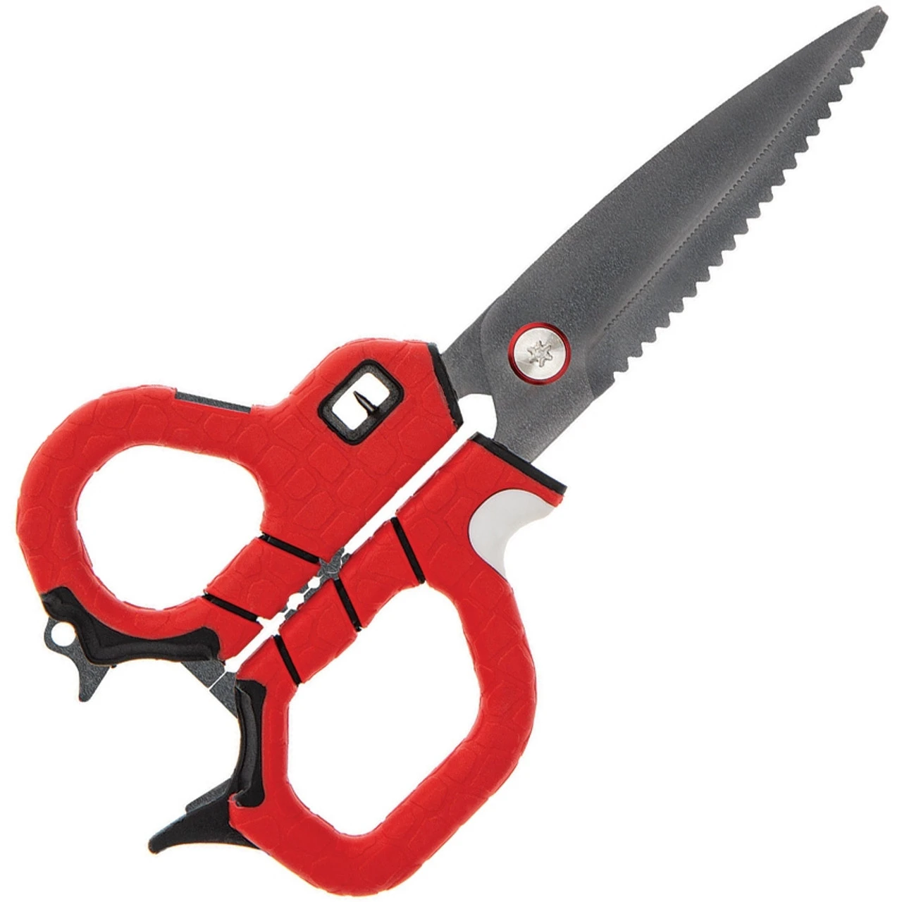 Bubba Blade Medium Fishing Shears, 1099914, 7.5" Overall, Red TPR Handles 2 Bubba Blade Medium Fishing Shears, 1099914, 7.5" Overall, Red TPR Handles - Image 2
