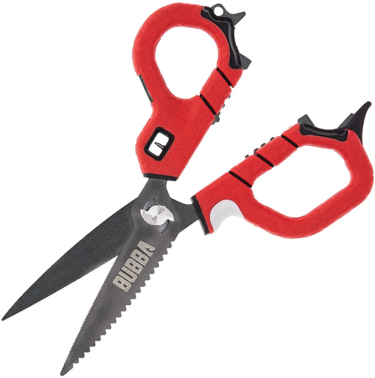Bubba Blade Medium Fishing Shears, 1099914, 7.5" Overall, Red TPR Handles 1 Bubba Blade Medium Fishing Shears, 1099914, 7.5" Overall, Red TPR Handles