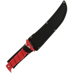 Bubba Blade Flex Fillet Knife, 1112553, 9" Black Serrated Blade, Red TPR Handle, Black Nylon Sheath -Boker Shop BUB1112553 2 03951.1610988181
