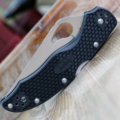 Byrd Knives Byrd Harrier 2 Lightweight BY01PSBK2, 3.36" 8Cr13MoV Part Serrated Blade, Black FRN Handle -Boker Shop BY01.1 06887.1582297994