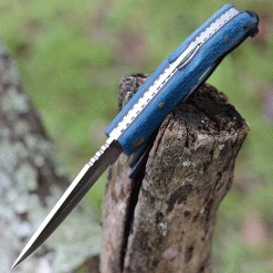 Castillo Knives Navaja Lockback Folding, C1CBM, 3" Satin Sandvik 14C28N Blade, Coastal Blue Micarta Handles 8 Castillo Knives Navaja Lockback Folding, C1CBM, 3" Satin Sandvik 14C28N Blade, Coastal Blue Micarta Handles -Boker Shop C1CBM 11679.1636053508