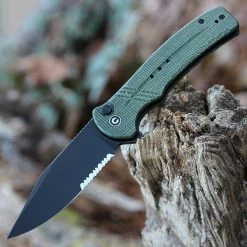 CIVIVI Knives CIVIVI Cogent-Green Micarta (3.47" BW 14C28N) C20038E-4