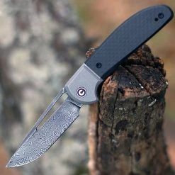 CIVIVI Knives CIVIVI Trailblazer-Blk G10 W/ CF (2.97" Damascus) C2018DS-1