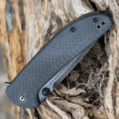 CIVIVI Knives CIVIVI Badlands Vagabond-Blk Twill CF (3.25" Damascus) C2019DS-1 -Boker Shop C2019DS1 3 18746.1674139366