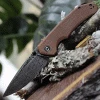 CIVIVI Knives CIVIVI Brazen-Brown Micarta (3.46" Damascus) C2102DS-1