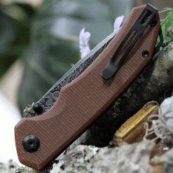 CIVIVI Knives CIVIVI Brazen-Brown Micarta (3.46" Damascus) C2102DS-1 -Boker Shop C2102DS1.2 73862.1667589939
