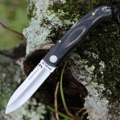 Castillo Knives Muralla Folding Lockback, C2TBM, 3.5" Sandvik 14C28N Plain Blade, Twilight Blue Micarta Handle