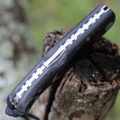 Castillo Knives Muralla Folding Lockback, C2TBM, 3.5" Sandvik 14C28N Plain Blade, Twilight Blue Micarta Handle -Boker Shop C2TBM.2 78136.1636049741