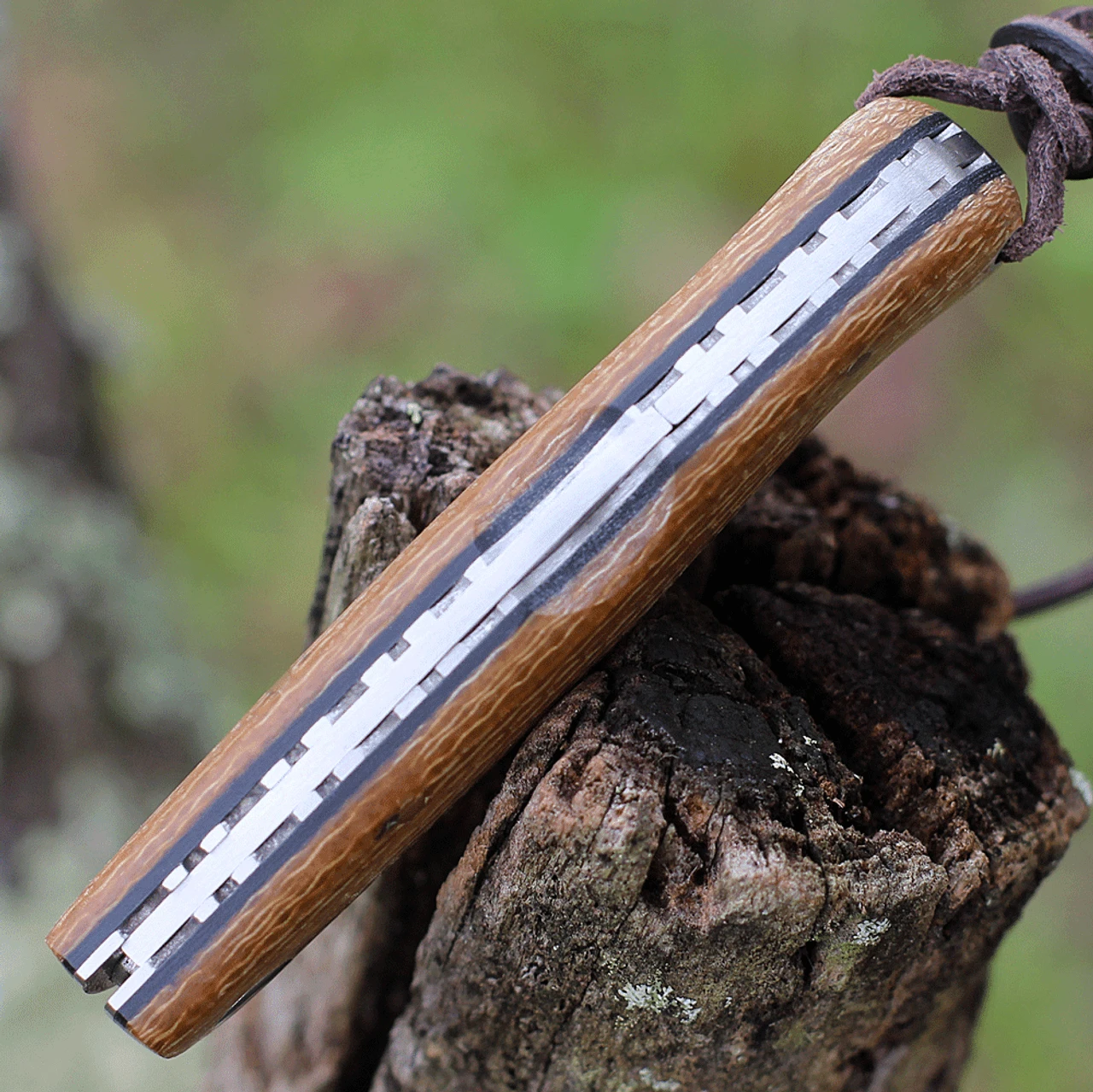 Castillo Knives Muralla Folding Lockback, C2WBM, 3.5" Sandvik 14C28N Plain Blade, Wheat Brown Micarta Handle 3 Castillo Knives Muralla Folding Lockback, C2WBM, 3.5" Sandvik 14C28N Plain Blade, Wheat Brown Micarta Handle - Image 3