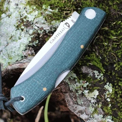 Castillo Knives Torre Lockback Folding, C3JGM, 3" Sandvik 14C28N Blade, Juniper Green Micarta Handles -Boker Shop C3JGM.2 18794.1636042558