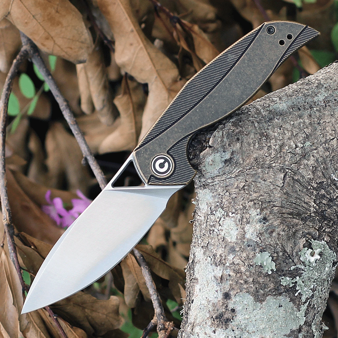 CIVIVI Knives CIVIVI Anthropos-Brass (3.25" Satin 154CM) C903D 1 CIVIVI Knives CIVIVI Anthropos-Brass (3.25" Satin 154CM) C903D