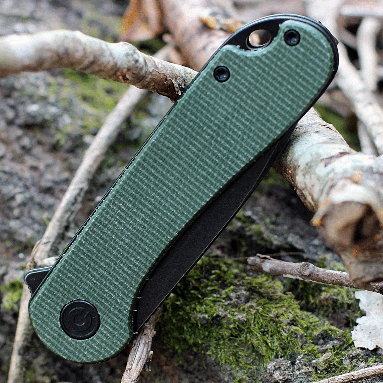 CIVIVI Knives CIVIVI Elementum-Green Micarta (2.96" BW D2) C907T-E 3 CIVIVI Knives CIVIVI Elementum-Green Micarta (2.96" BW D2) C907T-E - Image 3