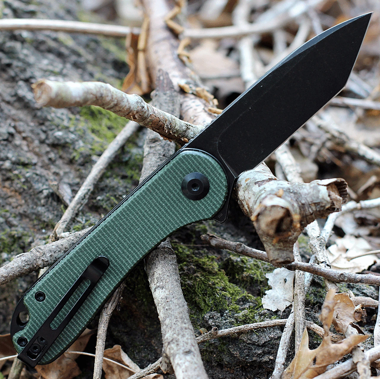 CIVIVI Knives CIVIVI Elementum-Green Micarta (2.96" BW D2) C907T-E 2 CIVIVI Knives CIVIVI Elementum-Green Micarta (2.96" BW D2) C907T-E - Image 2
