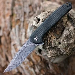 CIVIVI Knives CIVIVI Mini Sandbar-Blk Micarta (2.95" Damascus) C20011-DS1