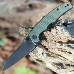 CIVIVI Knives CIVIVI P87 Folder - Green Micarta (2.90" Nitro-V Blk SW) C21043-3