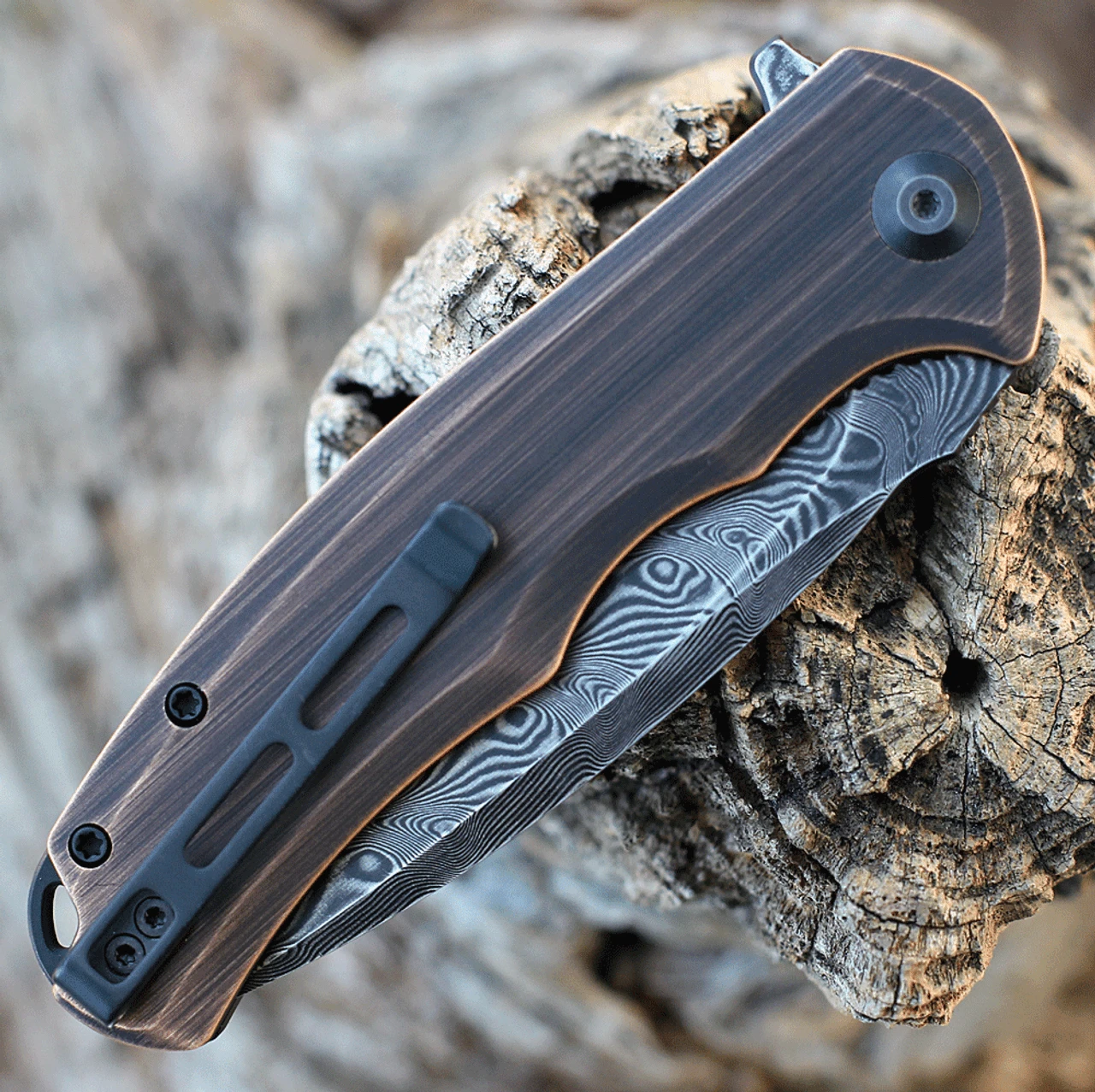 CIVIVI Knives CIVIVI Praxis-Copper (3.74" Damascus) C803DS-3 4 CIVIVI Knives CIVIVI Praxis-Copper (3.74" Damascus) C803DS-3 - Image 4