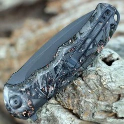 CIVIVI Knives CIVIVI Praxis Flipper - Copper Shred CF (3.75" 9Cr18MoV Blk SW) C803I -Boker Shop CIVC803I.2 05842.1660744114