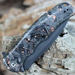 CIVIVI Knives CIVIVI Praxis Flipper - Copper Shred CF (3.75" 9Cr18MoV Blk SW) C803I -Boker Shop CIVC803I.3 64452.1660744114