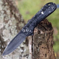 CIVIVI Knives CIVIVI Elementum-Shred CF W/Silver (2.96" Damascus) C907C-DS2