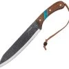 Condor Blue River Machete CTK2827-10HC, 10.0" 1075 High Carbon Steel, Walnut And Reconstituted Turquoise Stone Handle