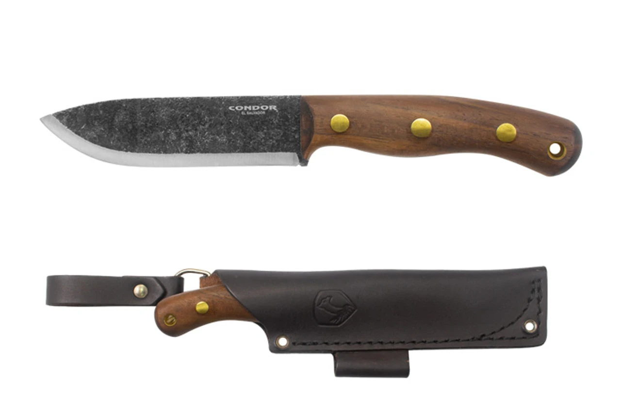 Condor Bisonte Fixed Blade CTK3954-4.7HC, 4.7" Classic Finish Carbon Steel Drop Point, Walnut Handle 2 Condor Bisonte Fixed Blade CTK3954-4.7HC, 4.7" Classic Finish Carbon Steel Drop Point, Walnut Handle - Image 2