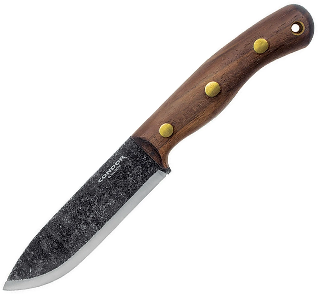 Condor Bisonte Fixed Blade CTK3954-4.7HC, 4.7" Classic Finish Carbon Steel Drop Point, Walnut Handle 1 Condor Bisonte Fixed Blade CTK3954-4.7HC, 4.7" Classic Finish Carbon Steel Drop Point, Walnut Handle