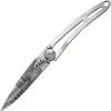 Deejo Knives Deejo 15g Tattoo Rock N Roll DEE7AK003, 2" Z40C13 Plain Blade, Stainless Handle